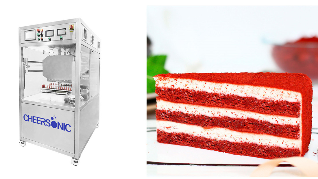 Red Velvet Cake Slicing - Ultrasonic Cake Cutter - Cheersonic 4